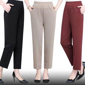 Calça Feminina Middle Middle / Calças OficialModelles Preto + Bege + Vermelho M 