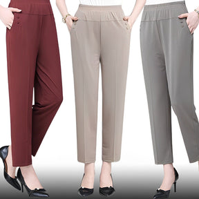 Calça Feminina Middle Middle / Calças OficialModelles Vermelho + Bege + Cinza M 